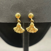 Ladies 18ct Yellow Gold Fan Dangle Earrings