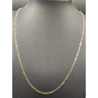 Unisex 9ct Yellow Gold Figaro Link Necklace
