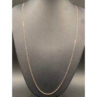 Unisex 9ct Yellow Gold Oval Link Necklace