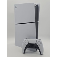 Sony PlayStation 5 Slim 1TB Digital Edition Console White with Controller Leads