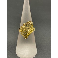 Ladies 18ct Yellow Gold Pattern Ring