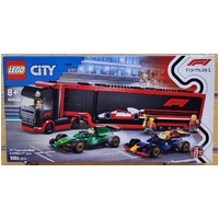 LEGO City 60445 Formula 1 F1 Truck with RB20 and ARM24 Cars 1086pcs Racing Set