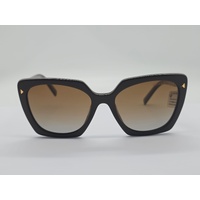 Prada PR 23ZS 11J6E1 54-18 Shiny Brown Gradient Butterfly Sunglasses