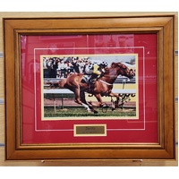 1996 Melbourne Cup Framed Photo Saintly and Darren Beadman Signed
