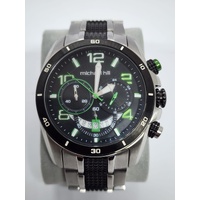 Michael Hill Mens Chronograph Watch Stainless Steel Black Dial 100M