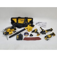 DEWALT 6 Piece 18V Combo Tool Kit with 4.0Ah Battery Charger and Carry Bag