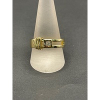 Mens 18ct Yellow Gold Diamond Ring