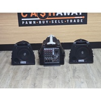 DJ-Tech Stage Visa 200 Light Gig Speakers Powerful Portable PA System