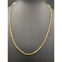 Unisex 21ct Yellow Gold Double Link Necklace