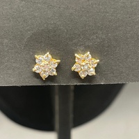 Ladies 18ct Yellow Gold Cubic Zirconia Stud Earrings