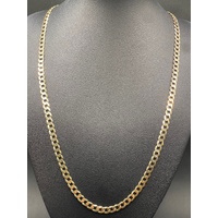 Mens 10ct Yellow Gold Curb Link Necklace