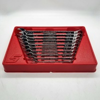 Snap-On 10 Piece SAE Flank Drive Spanner Set 12 Point Combination Wrench Kit