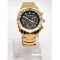 Michael Hill Mens Diamond Chronograph Solar Watch 1/2 Carat Gold Stainless Steel