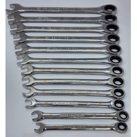 GearWrench 12 Piece 12 Point Metric 90T Combination Ratcheting Wrench Set