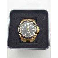 Chisel Mens Watch 5829026 Gold Black Classic Quartz Stainless Steel 100m WR