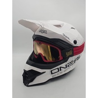 O'Neal 2021 Series 3 Adult XL Dirt Bike Helmet White with Goggles Set