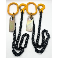 Robertson 2x 1-Leg Grade 80T 6mm Chain Slings WLL 1.2T 1.2m Long