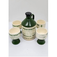 Australian Vietnam Forces 1987 Tawny Port Commemorative Set with 4 Glasses
