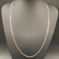 Unisex 9ct Yellow Gold Curb Link Necklace