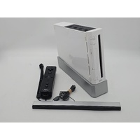Nintendo WII Console with 1x WII Mote Wheel Attachment Power Brick and Lead