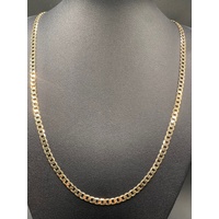 Unisex 9ct Yellow Gold Curb Link Necklace