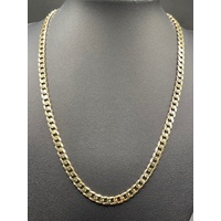 Mens 9ct Yellow Gold Curb Link Necklace