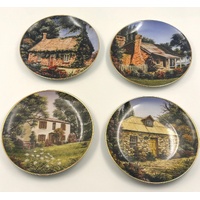 Macquarie Heritage Colonial Cottages Plate Set x4 Penny Lyras 1993