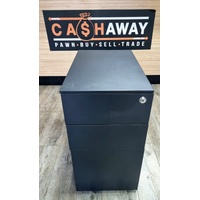 Stilford Pro Slim 3 Drawer Filing Pedestal Cabinet Black with Castors