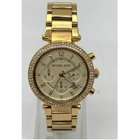 Michael Kors MK5354 Ladies Parker Chronograph Watch Gold Tone Stainless Steel
