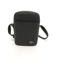 Lacoste Black Side Satchel Bag Adjustable Strap Compact 21x15x5cm
