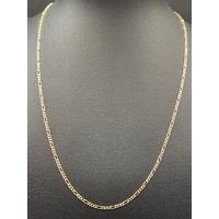 Unisex 14ct Yellow Gold Figaro Link Necklace