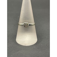 Ladies 14ct White Gold Diamond Ring