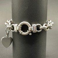 Ladies 925 Sterling Silver Belcher Link Bracelet