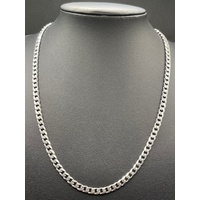 Mens 925 Sterling Silver Curb Link Necklace