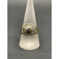Mens 18ct Yellow Gold Diamond Ring