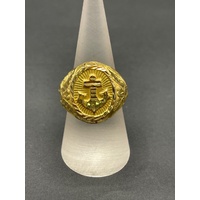 Mens 22ct Yellow Gold Anchor Ring
