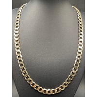 Mens 9ct Yellow Gold Curb Link Necklace