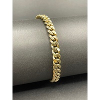 Mens 18ct Yellow Gold Curb Link Bracelet