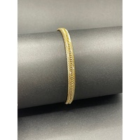 Unisex 18ct Yellow Gold Tight Curb Bracelet