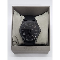 Guess Charter Mens Black Silicone Watch GW0362G1 Quartz 42mm Analog