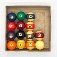 Vintage Permac British Pool Balls Set Incomplete Missing Balls 1 and 14