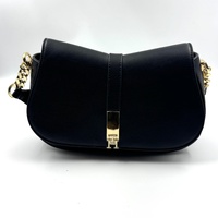 Tommy Hilfiger Black Heritage Chain Crossover Shoulder Bag with Dust Bag