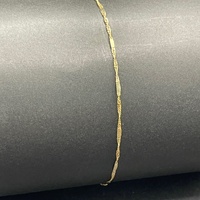 Ladies 9ct Yellow Gold Snake Twist Link Anklet