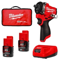 Milwaukee M12 Fuel 1/2 Inch Stubby Impact Wrench Kit with Friction Ring