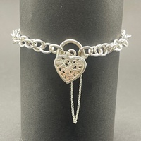 Ladies 925 Sterling Silver Byzantine Link Bracelet