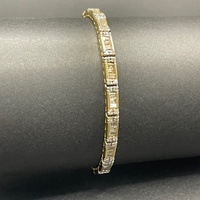 Ladies 18ct Yellow Gold Tennis Link Bracelet