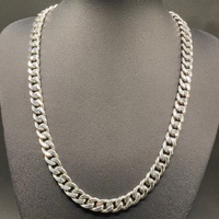 Mens 925 Sterling Silver Curb Link Necklace