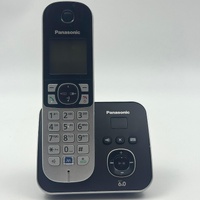 Panasonic Cordless Landline Phone KX-TG6821ALB Black Silver with Dock
