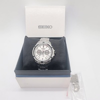 Seiko Coutura SSB433 Mens Chronograph Quartz Watch Silver Dial Steel