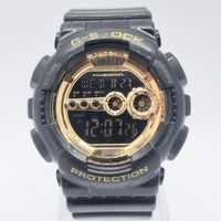 Casio G-Shock GD-100GB Black Gold Unisex Digital Sport Watch 200m WR